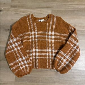 Z Supply Plaid Crewneck Sweater